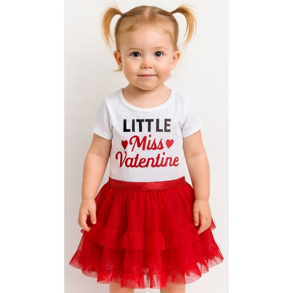 Dress Little Miss Valentine Tutu Skirt CHILDREN'S PLACE TODDLER Girls 18-24 MTHS - Picture 1 of 10